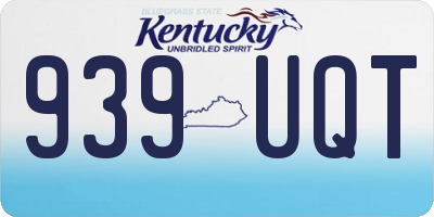 KY license plate 939UQT