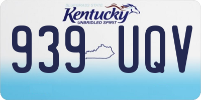 KY license plate 939UQV