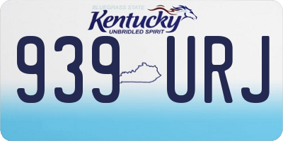 KY license plate 939URJ
