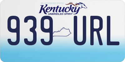KY license plate 939URL