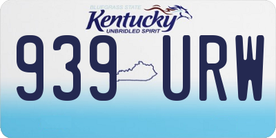 KY license plate 939URW