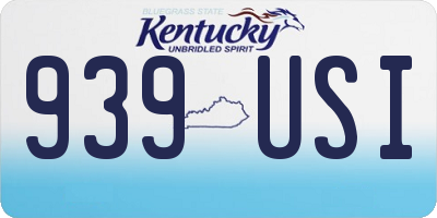 KY license plate 939USI