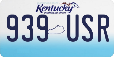 KY license plate 939USR
