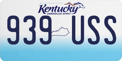 KY license plate 939USS