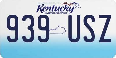 KY license plate 939USZ