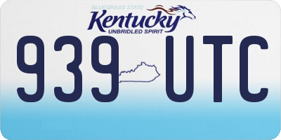 KY license plate 939UTC