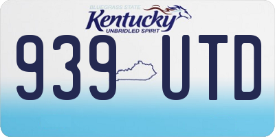 KY license plate 939UTD