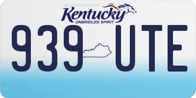 KY license plate 939UTE