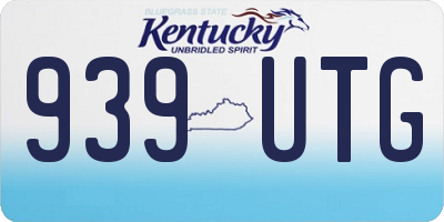 KY license plate 939UTG