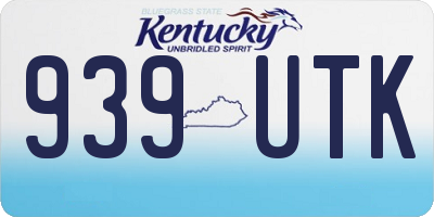 KY license plate 939UTK