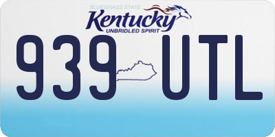 KY license plate 939UTL
