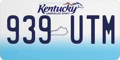 KY license plate 939UTM
