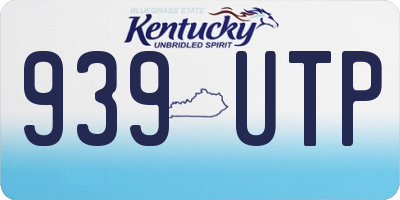 KY license plate 939UTP