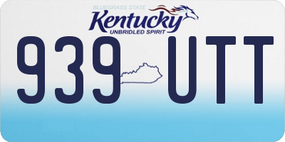 KY license plate 939UTT