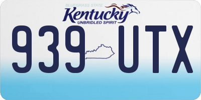 KY license plate 939UTX