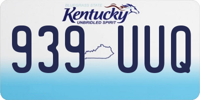 KY license plate 939UUQ