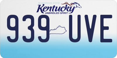 KY license plate 939UVE
