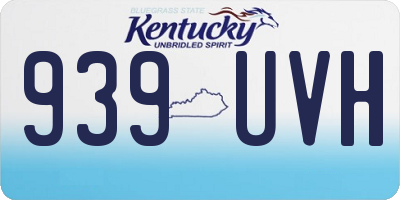 KY license plate 939UVH