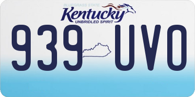 KY license plate 939UVO