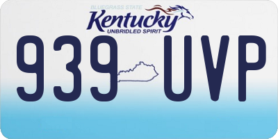 KY license plate 939UVP