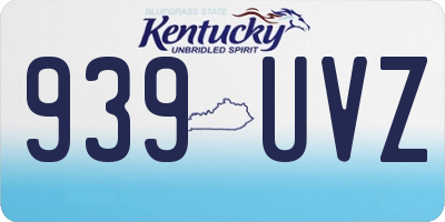 KY license plate 939UVZ