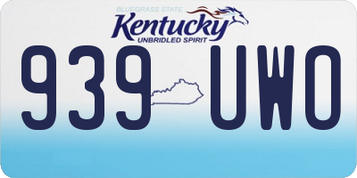 KY license plate 939UWO