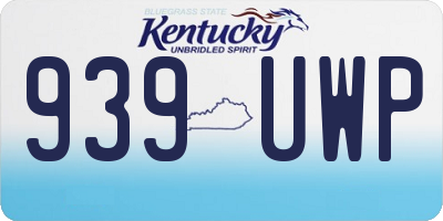 KY license plate 939UWP