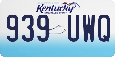KY license plate 939UWQ