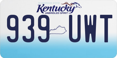 KY license plate 939UWT