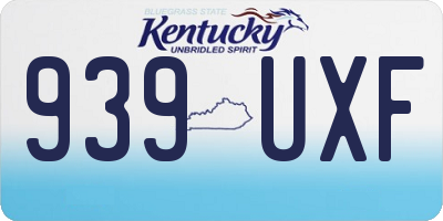 KY license plate 939UXF
