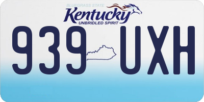KY license plate 939UXH