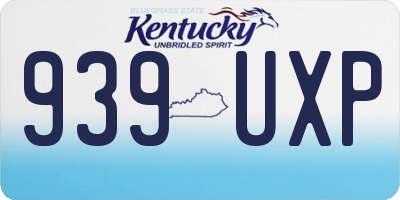 KY license plate 939UXP