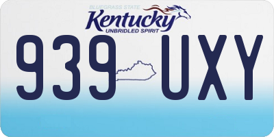 KY license plate 939UXY