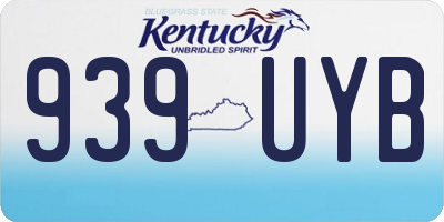 KY license plate 939UYB