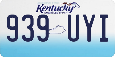 KY license plate 939UYI