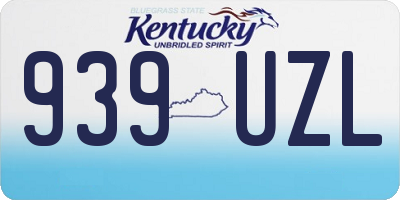 KY license plate 939UZL