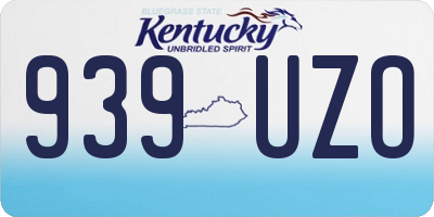 KY license plate 939UZO