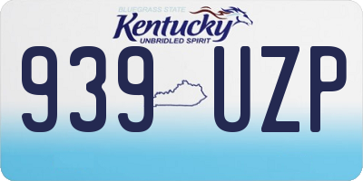 KY license plate 939UZP