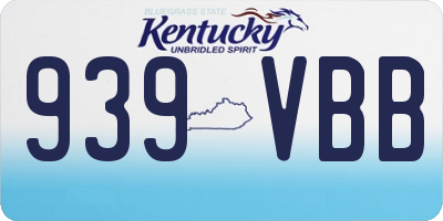 KY license plate 939VBB