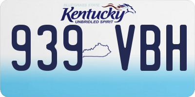 KY license plate 939VBH