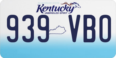 KY license plate 939VBO