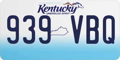 KY license plate 939VBQ