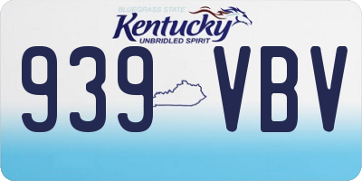 KY license plate 939VBV