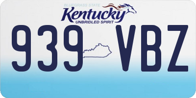 KY license plate 939VBZ