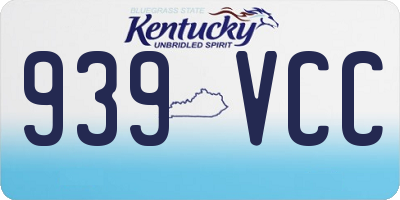 KY license plate 939VCC