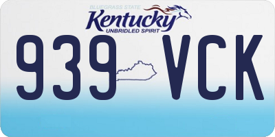 KY license plate 939VCK