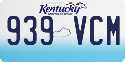 KY license plate 939VCM
