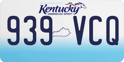 KY license plate 939VCQ