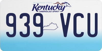 KY license plate 939VCU