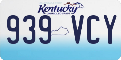 KY license plate 939VCY